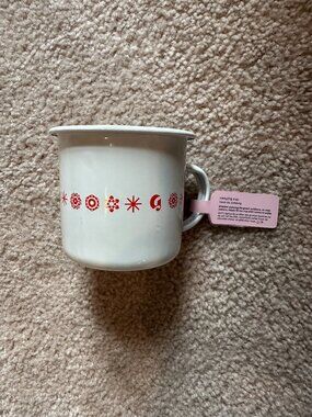 "Le Glossier" Swiss Miss collab enamel camping mug